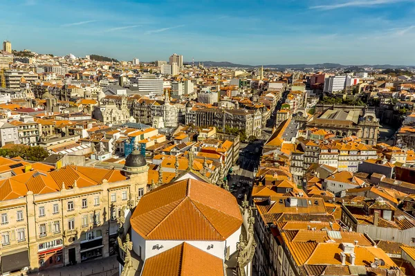 Vista Para Leste Através Dos Telhados Porto Portugal Torre Dos — Fotografia de Stock