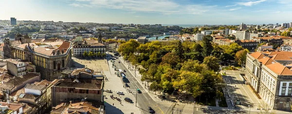 Vista Panorâmica Para Oeste Direcção Rio Douro Através Dos Telhados — Fotografia de Stock