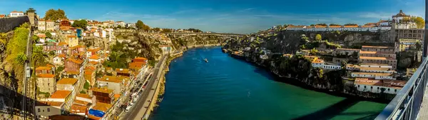 Una Vista Panorámica Hacia Este Largo Del Río Duero Oporto — Foto de Stock