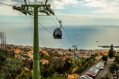 Funchal, Madeira 'da sandalyeden bir manzara.