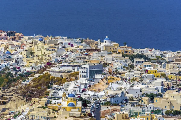 Una Vista Sobre Ciudad Oia Santorini Verano —  Fotos de Stock