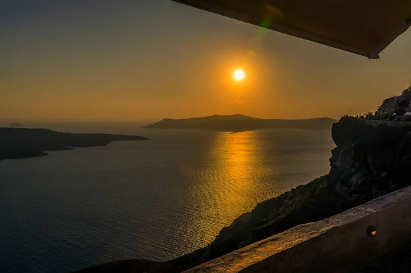 Blick Auf Den Sonnenuntergang Vom Pfad Auf Der Spitze Der — Stockfoto