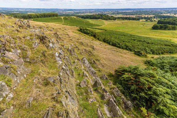 View 560 Million Year Old Precambrian Rocks Bradgate Park Leicestershire — Foto de Stock