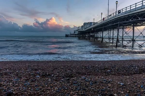 Una Vista Desde Playa Por Lado Del Muelle Worthing Sussex —  Fotos de Stock