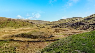 Brecon Beacons, Galler, İngiltere 'deki Pengenffordd Geçidi' nde bir manzara.