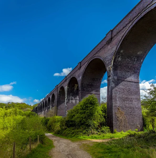 View Conisbrough Viaduct Conisbrough Yorkshire Springtime — Stock Photo, Image