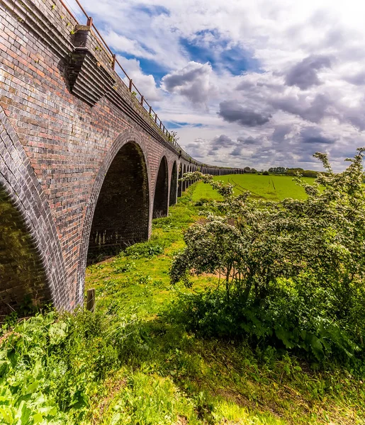 View Abandoned Railway Viaduct Fledborough Nottinghamshire Springtime — Stock Photo, Image