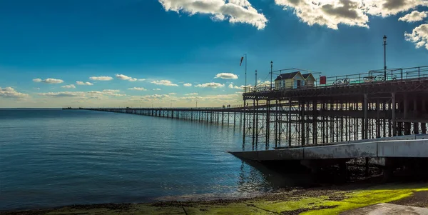 Una Vista Del Muelle Placer Más Largo Del Mundo Southend — Foto de Stock