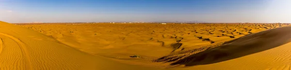 Widok Panoramiczny Czerwoną Pustynię Hatta Koło Dubaju Zjednoczone Emiraty Arabskie — Zdjęcie stockowe