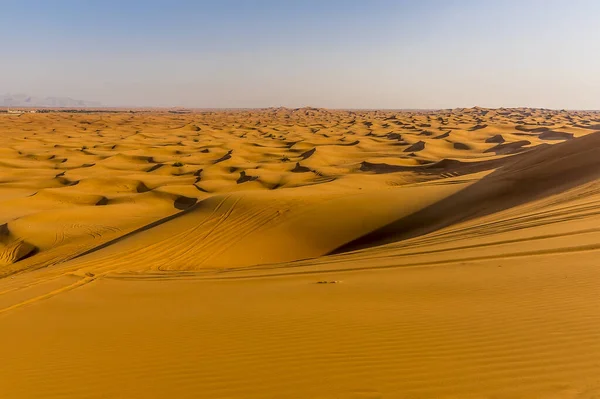 Uma Vista Sobre Dunas Seif Deserto Vermelho Árabe Hatta Perto — Fotografia de Stock