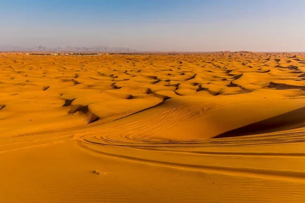Wydmy Seif Arabskiej Czerwonej Pustyni Hatta Koło Dubaju Zjednoczone Emiraty — Zdjęcie stockowe