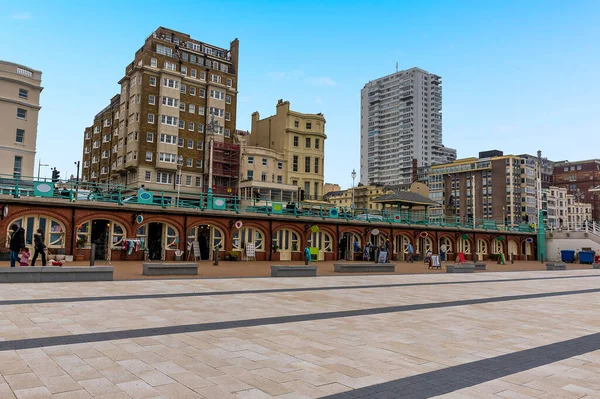 Artisan Shops Promenade Walkway Brighton Sunny Day — Stock Photo, Image