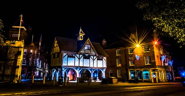 Une Vue Sur Vieille Place Église Market Harborough Royaume Uni — Photo