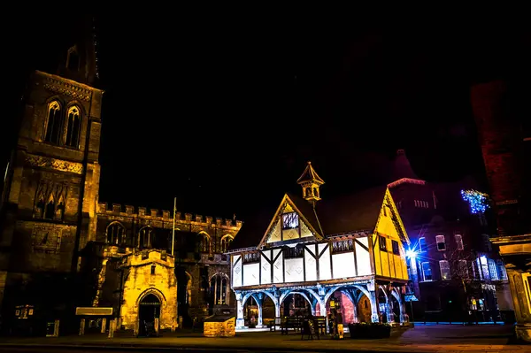 Une Vue Sur Place Église Market Harborough Royaume Uni Par — Photo