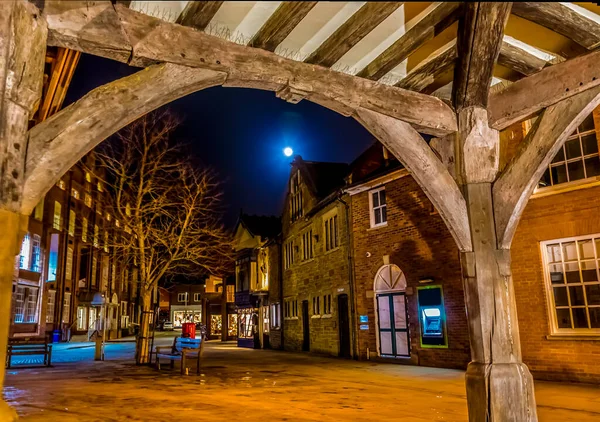 Ngiltere Nin Market Harborough Kentindeki Adem Havva Caddelerinin Manzarası Eski — Stok fotoğraf