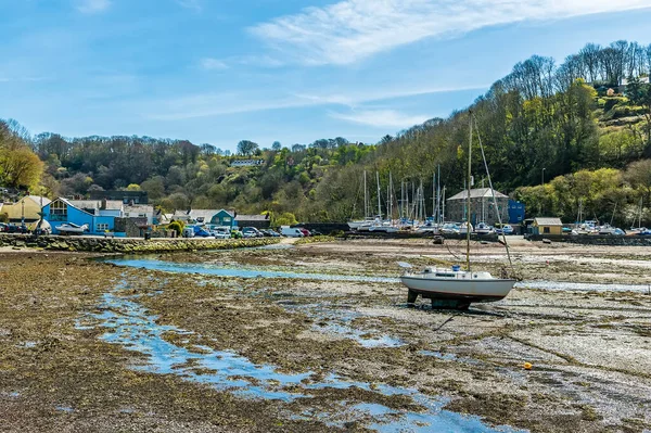 Blick Auf Den Fluss Gwaun Bei Ebbe Zurück Zum Hafen — Stockfoto