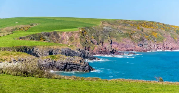 Utsikt Över Stackpool Längs Pembrokeshires Kust Södra Wales Våren — Stockfoto