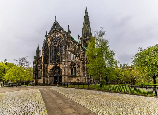 Uma Vista Sobre Prisão Catedral Glasgow Uma Noite Verão — Fotografia de Stock