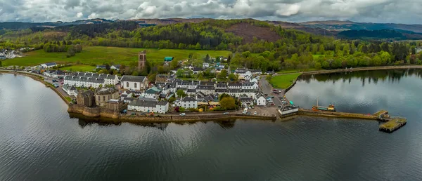 Una Vista Panoramica Aerea Inveraray Scozia Una Giornata Estiva — Foto Stock