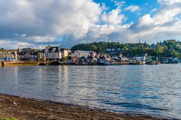 Una Vista Desde Paseo Marítimo Hacia Puerto Ciudad Oban Escocia — Foto de Stock