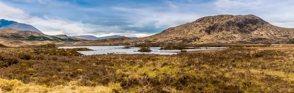 Una Vista Panorámica Rannoch Moor Cerca Glencoe Escocia Día Verano — Foto de Stock