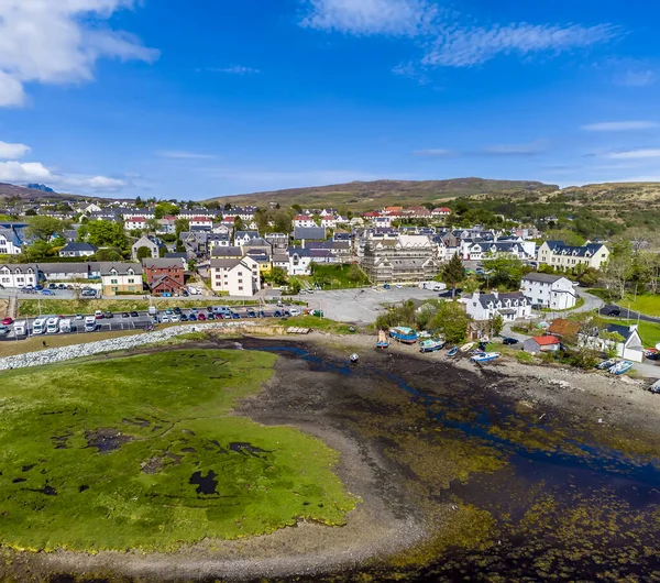 苏格兰斯凯岛上波特里岛南边的空中景观 — 图库照片