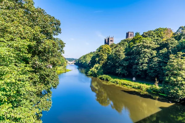 Una Vista Lungo Fiume Indossare Verso Riva Orientale Durham Regno — Foto Stock