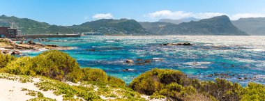 Simons Town, Güney Afrika 'daki kıyı şeridi boyunca bir manzara