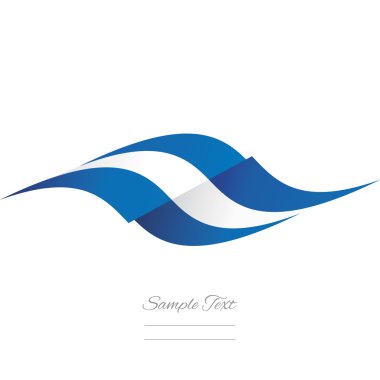 Soyut Yunan bayrağı logosu beyaz arka plan şerit