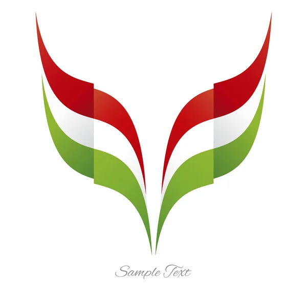 Resumen Cinta de bandera de águila italiana logo fondo blanco — Vector de stock