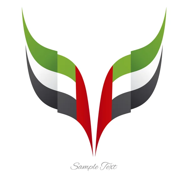 Abstracte Uae eagle vlag lint logo witte achtergrond — Stockvector