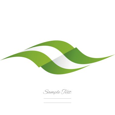 Soyut Nijeryalı bayrak logosu beyaz arka plan şerit