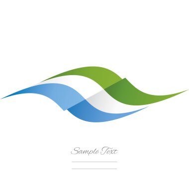 Soyut Sierra Leone bayrak logosu beyaz arka plan şerit