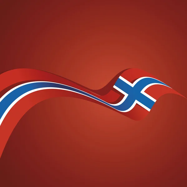 Abstrakte Abdeckung Norwegen Flagge Band Banner Vektor Hintergrund — Stockvektor