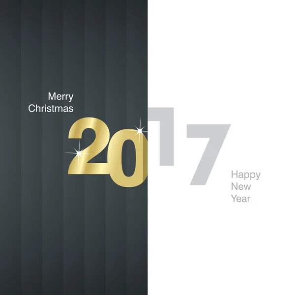 2017 新年黑金灰色背景 — 图库矢量图片