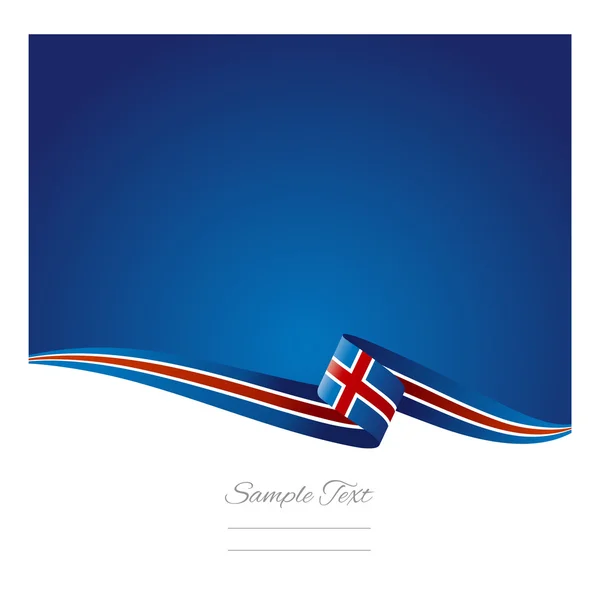 Abstrakte Farbe Hintergrund Island Flagge — Stockvektor