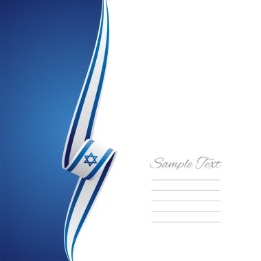 Israeli left side brochure cover vector clipart