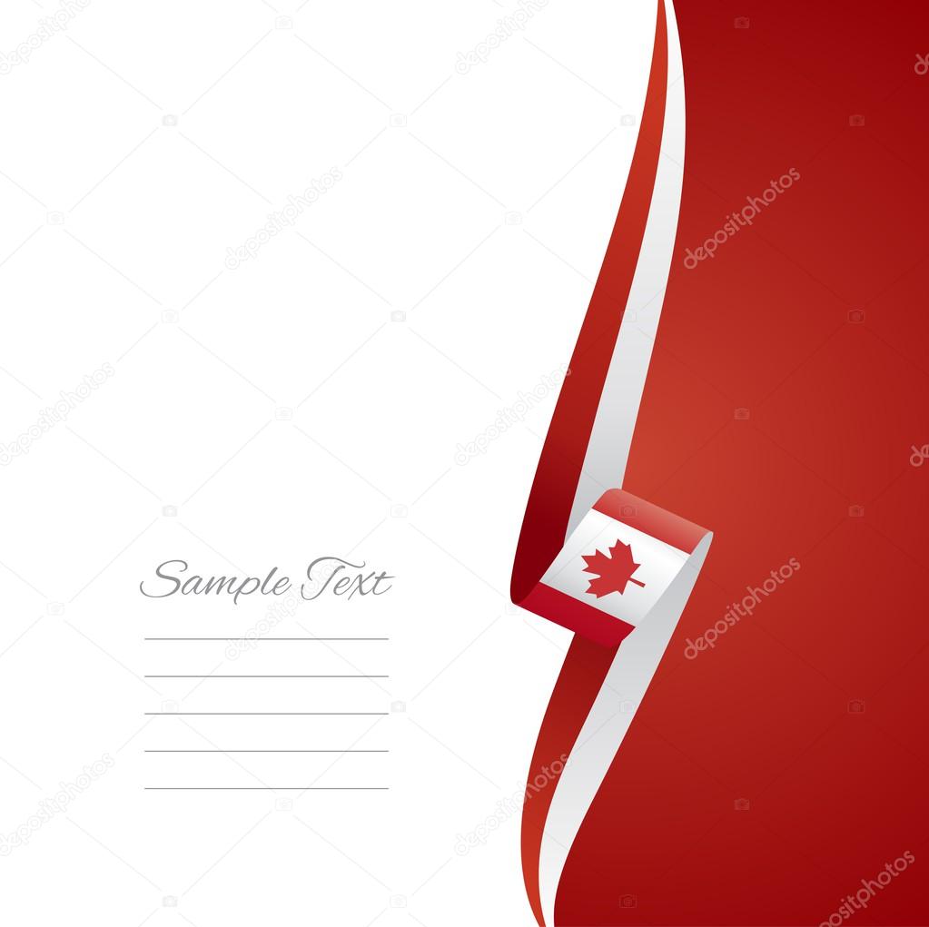 Canadian right side brochure cover vector
