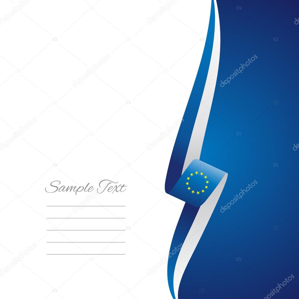 EU right side brochure cover vector