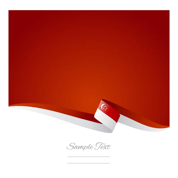 Abstract color background Singaporean flag vector — Stock Vector