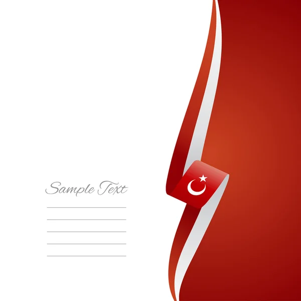 Türk sağ tarafta broşürü kapak vektör — Stok Vektör