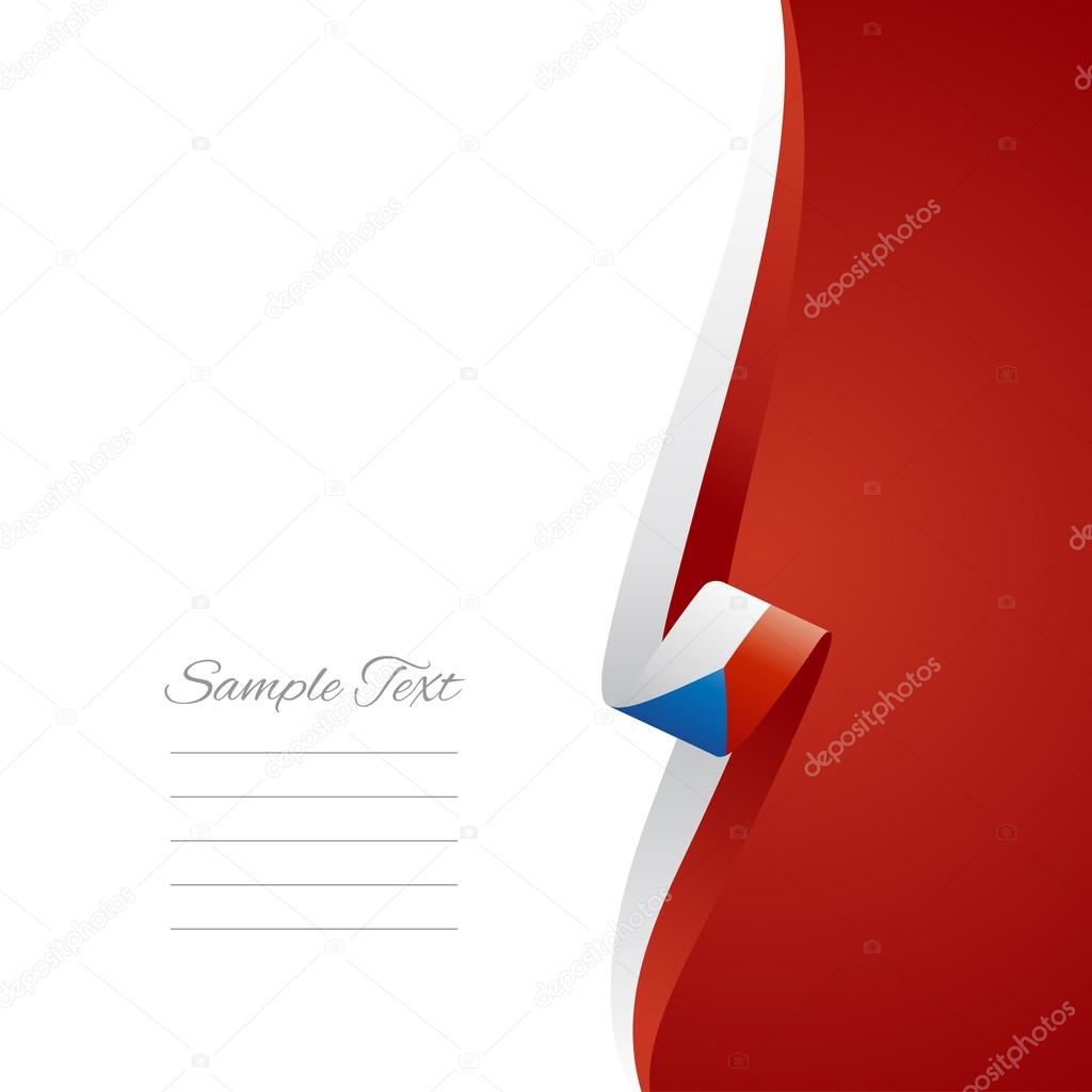 Czech right side brochure cover vector