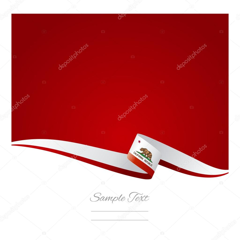 Abstract color background California flag vector