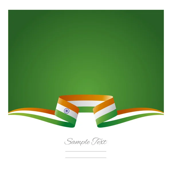 抽象背景印度国旗丝带 — 图库矢量图片