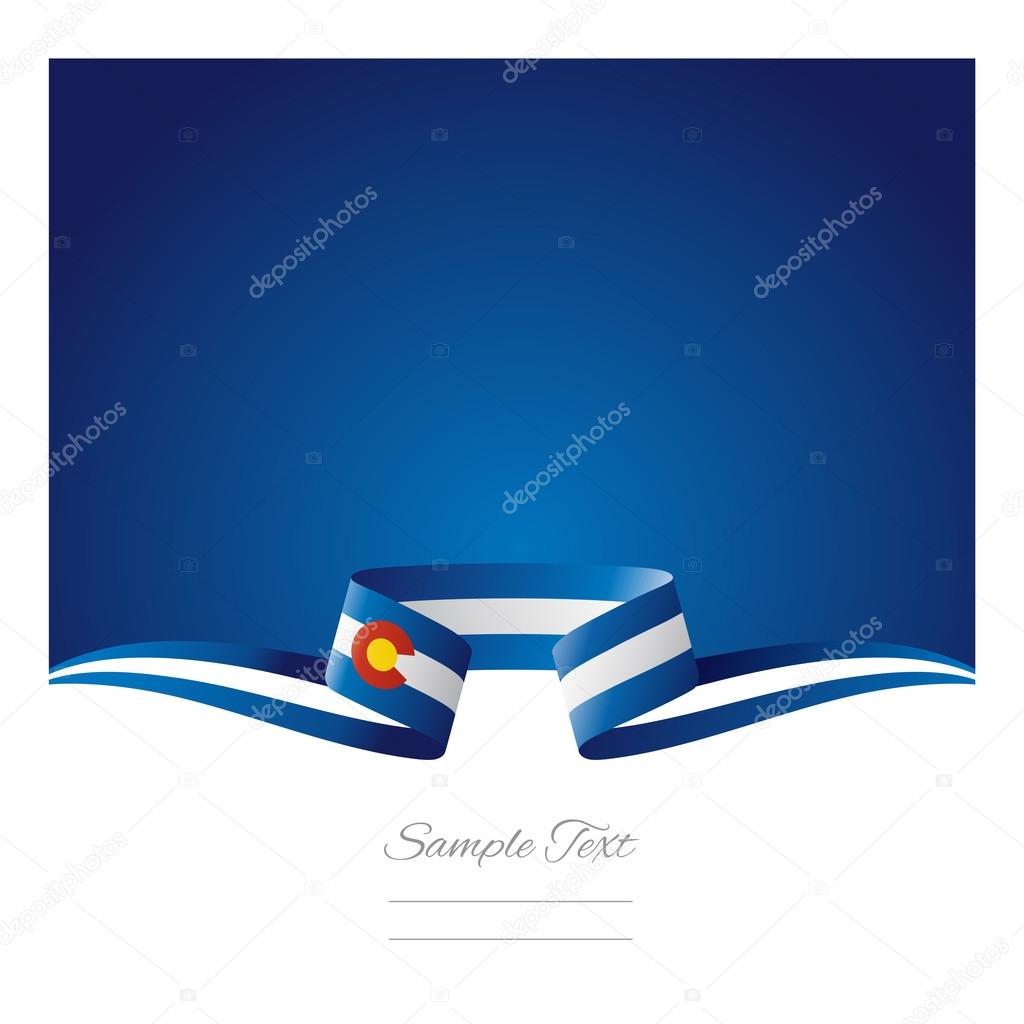 Abstract background Colorado flag ribbon