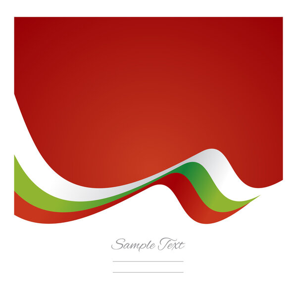 Abstract Bulgarian flag ribbon vector