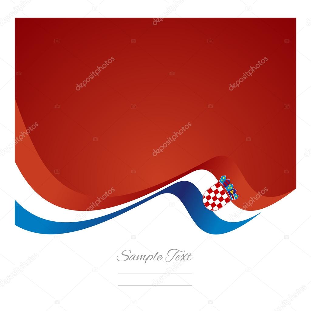 Abstract Croatian flag ribbon vector