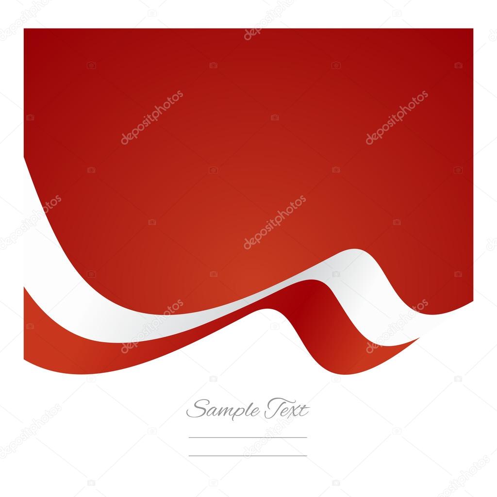 Abstract Polish flag ribbon vector