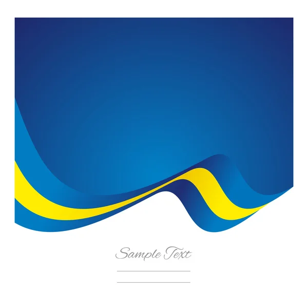 Astratto vettore del nastro della bandiera svedese — Vettoriale Stock