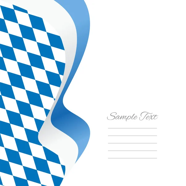 Bavarian left flag ribbon vector — Stock Vector